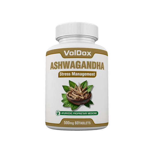 Ashwagandha Tablets – (60 Count) Natural Stress Relief | Energy Booster | Sleep Support | Anxiety & Focus Management | Ayurvedic Supplement for Men & Women