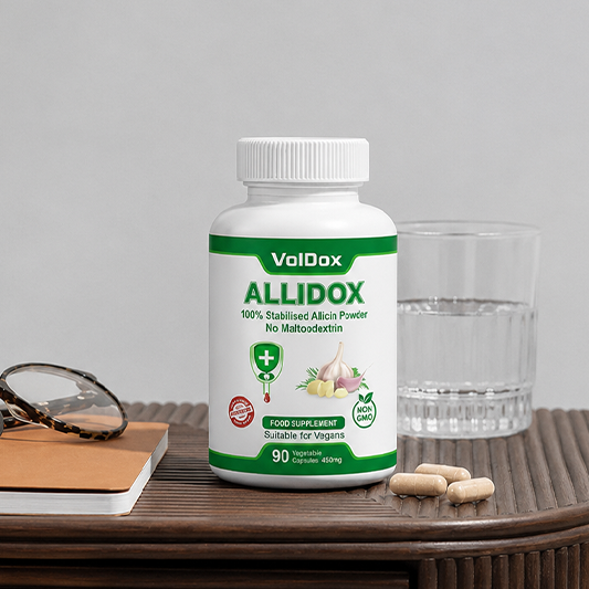 AlliDox – 100% Stabilised Allicin Capsules Natural Immune Support | Potent Garlic Extract | Vegan | Antibiotic Alternative | 90 Vegan Capsules
